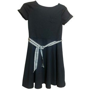 Polo Ralph Lauren Little Black Dress SS Junior Sz L A-Line Fit & Flare